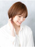 ツヤ髪透明感カラー前下がりショートb天王台20代30代40代