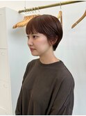 ショート×暖色ブラウン