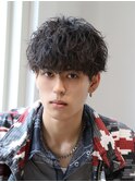 ソフトツイストスパイラルパーマ 刈り上げマッシュ