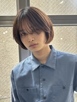 =メンズボブ/ダークアッシュ/ニュアンスパーマ／MAN’S HAIR
