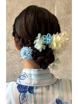 スタイル 横浜(STYLE)&nbsp;浴衣アレンジ編み込みシニヨン／ヘアセット/編み込み/アレンジ