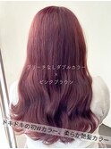 【ダブルカラー特化】今田担当 ブリーチなし×ピンクブラウン