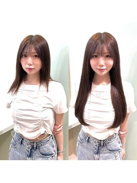 リゼル シブヤ(RISEL SHIBUYA) ストレートでも馴染むシールエクステ!