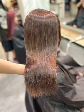 ベレーザ 渋谷(BELEZA) 15898ナチュラルブラウンレイヤーラウンドバングオリーブグレー