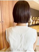 ぷつっと切りっぱなしボブ