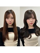 メラク(Merak)&nbsp;韓国風顔まわりレイヤーカット【渋谷/表参道/Merak/髪質改善】