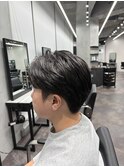 ナチュラルセンターパート毛流れパーマニュアンスパーマ町田