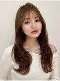 小顔ヘアレイヤーカットブリーチなしカラーMI-71