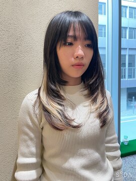 エルサフィロ ヨドヤバシ(el zafiro yodoyabashi) レイヤースタイル ミディアムレイヤー