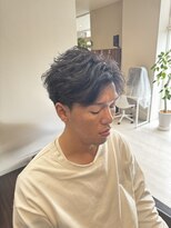 ルシードスタイルサワ(LUCIDO STYLE sawa)&nbsp;フェザーパーマ×ブリーチなしカラー◎韓国風センターパート