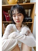 二子玉川/ボブパーマ/暗髪ボブ/ウェーブパーマ/くせ毛カット