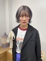 バド(bado) gray × purple design color & layer cut