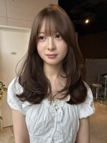 チル 福井駅前店(Chill)&nbsp;福井透明感カラーブラウンベージュ韓国レイヤー顔周りカット学生