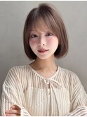 デザインカラーくせ毛風カール艶感モテ髪前髪ハッシュカット