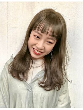 ヌープヘアーアイス(NUUP.hair ici) 秋カラー!うるツヤ!明るめオリーブブラウン