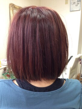 フェリシータ 総持寺店(felicita) 艶髪ピンクバイオレットコラーゲンカラー＠クラシカル大人ボブ