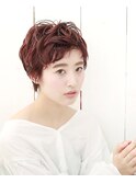 無造作くせ毛パーマショート【恵比寿KIMIDORI】
