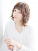 ヘアメイク ナル(hair make nalu)&nbsp;前髪ショートバングのミックスカールスタイル