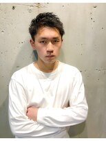 ラグシス ザ バックルーム(LUXIS THE BACK ROOM)&nbsp;ショートアップバング×ナチュラルパーマ【立川/メンズ】