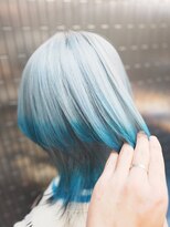 ボアップ 京橋店(boappu)&nbsp;#ホワイトシルバー#ホワイトカラー#裾カラー#水色カラー