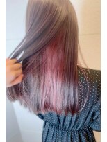 ヴィラ 川西店(Villa)&nbsp;20代30代40代ストレートインナーカラーピンクアッシュ美肌