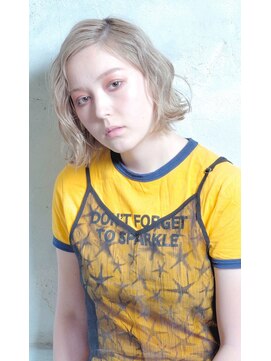 テーラヘアー 茂原店(TELA HAIR) ハイトーンベージュ×波ウェーブ【TELA HAIR　茂原】