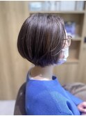 【ショートヘア】大人かわいい丸みショートボブ
