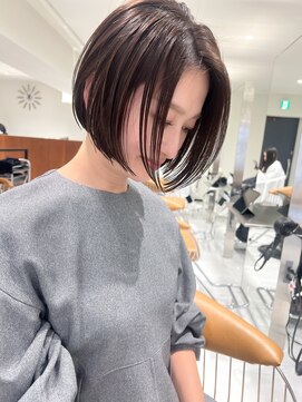 ネイロ バイ ジルブラン 葛西(NeiRo by JIL BLAN) ハイライト白髪ぼかしダブルカラーインナーカラーショートボブ