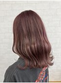 【iikanji hair】ミディアム×コーラルピンク