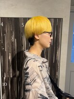 アンサム 下北沢店(UNSOME)&nbsp;ネオンイエロー　ブリーチカラー