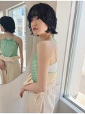 ボブウルフ×ルーズパーマ