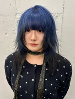 ベレーザ 渋谷(BELEZA)&nbsp;14822艶髪ネイビーブルーブルーシルバーレイヤーブルーカラー