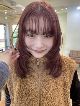 ガーデン 渋谷(GARDEN) ブリーチなしダブルカラー　ピンクベージュ　暖色　似合わせ