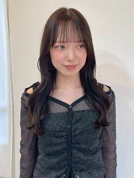 アンニュ(annuy) 前髪カット アッシュブラウン レイヤーカット 顔周りカット 艶髪