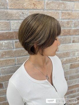 ニューヨークニューヨーク 姫路広畑店(NYNY) 朝ラク丸みショート!ブリーチで立体的に!