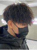 メンズパーマ/ツイストスパイラル/サーフカール/men's/眉毛