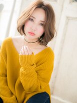 モッズ ヘア 福岡姪浜店(mod's hair)&nbsp;mod's姪浜/ミルクティーブロンドセンターパート小顔Aラインボブj