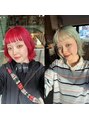 ロジッタ(ROJITHA) ブリーチ必須ですが赤色から水色に色落ちさせます