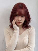 メイクス 町田(MAYKS) ウェーブボブ×ワインレッド