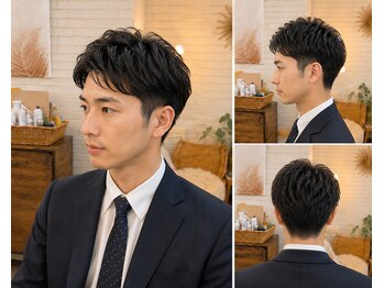ヘアーサロン ニコ(HAIR SALON nico)の写真/【再現性高くON・OFFキマる】落ち着いた空間で男性でも来店しやすい♪好感度×清潔感のメンズスタイル◎