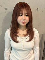 アイリス 天文館店(AIRIS)&nbsp;オレンジブラウン レイヤーカット 髪質改善 前髪カット 艶髪