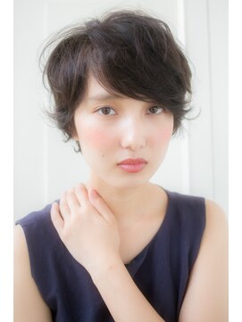 ディフィーノ 青山(DIFINO) シースルーバング×ランダムカールで作るナイスショート！