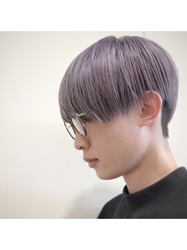 モリオフロムロンドン 大宮店(morio from London) トランクスヘア×ペールバイオレットカラー