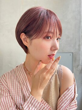 ロイジー(roijir) 表参道roijir 小顔丸みショート×ピンクバイオレット