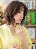 シースルーバングくせ毛風小顔くびれミディ