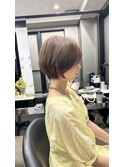 大人丸みショート/前髪あり/多毛ショート