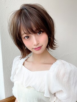 アフロート ディル(AFLOAT D'L) 大人かわいい 小顔 ショートボブ ひし形シルエット くびれヘア