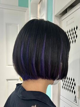 マティーナ ヘアー 池袋(Matina hair) 【ミニボブ×インナーカラーパープル】20代30代40代50代