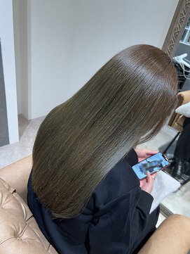 プアメリア 名古屋(Puamelia) トリートメント ブリーチなしダブルカラー 前髪縮毛矯正