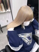 アース 小松店(HAIR&MAKE EARTH)&nbsp;ホワイトブロンド_ダブルカラー_ホワイトグレージュ